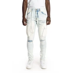 Belted Cargo Fashion Jeans