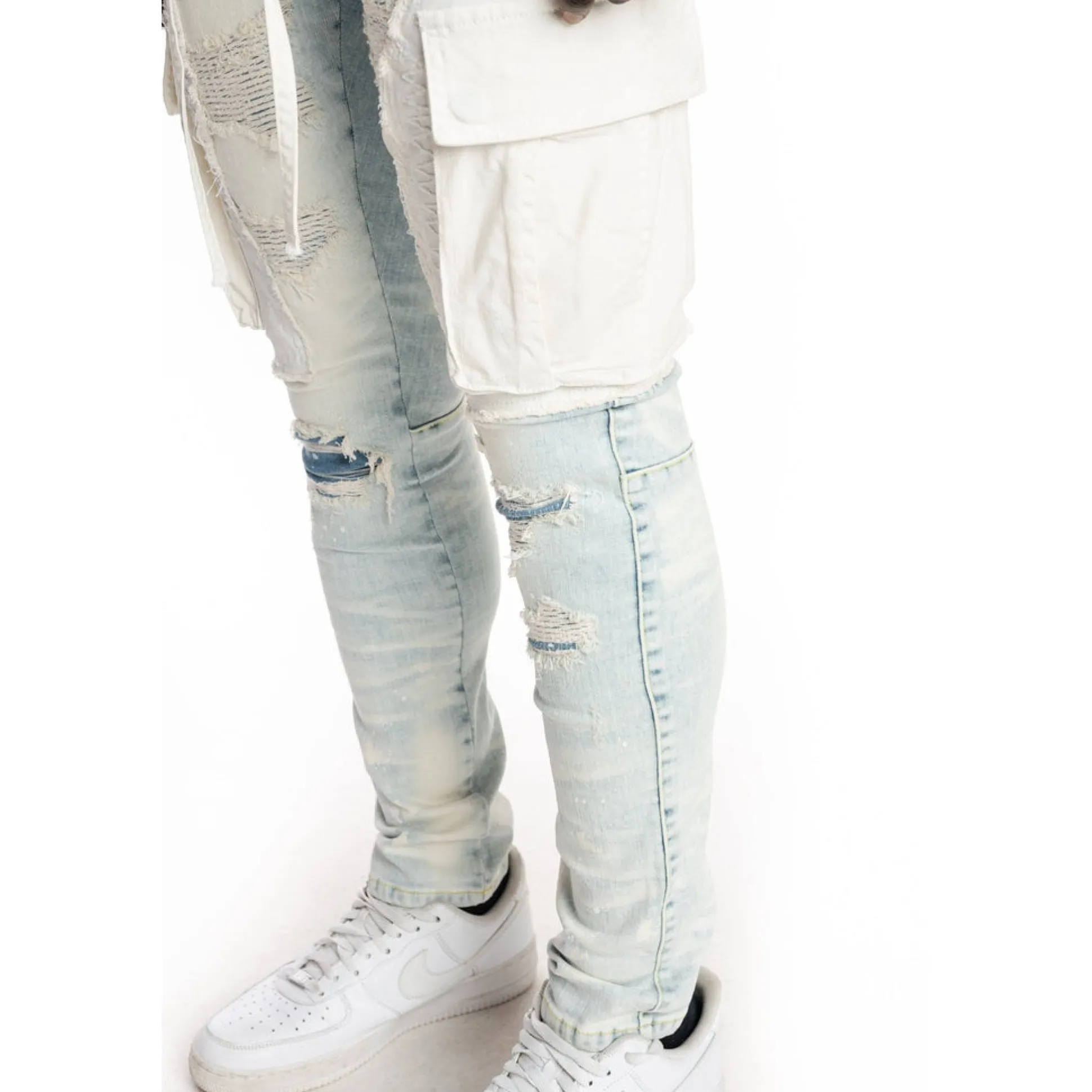 Belted Cargo Fashion Jeans