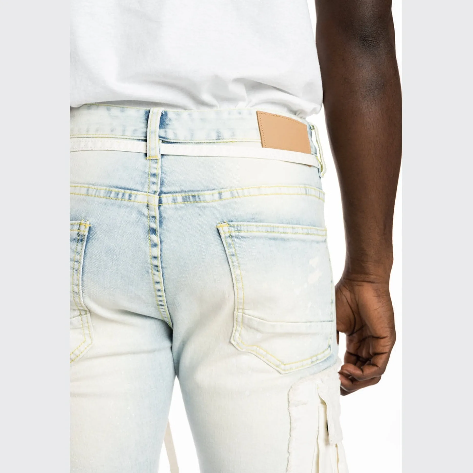 Belted Cargo Fashion Jeans