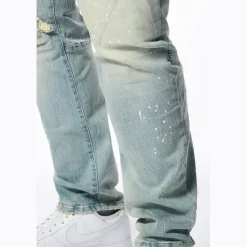 Big & Tall - Distressed Rip & Repair Slim Tapered Denim Jeans