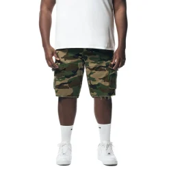 Big & Tall - Garment Washed Twill Cargo Shorts