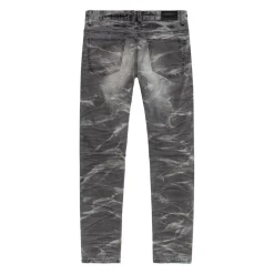 Big & Tall - Rip & Repaired Lightning Washed Denim Jeans