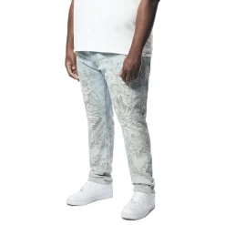Big & Tall - Tattoo Slim Fit Denim Jeans