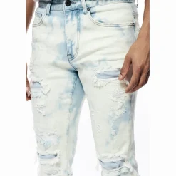 Bleach Washed Rip & Repaired Jeans