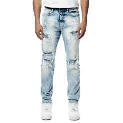 Bleach Washed Rip & Repaired Jeans
