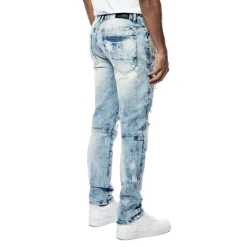 Bleach Washed Rip & Repaired Jeans