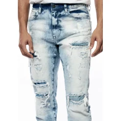 Bleach Washed Rip & Repaired Jeans