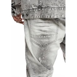 Bleached Detail Semi Basic Jeans