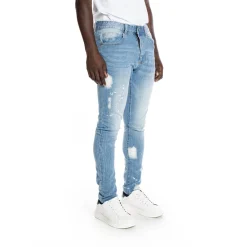 Bleached Detail Semi Basic Jeans