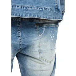 Bleached Detail Semi Basic Jeans