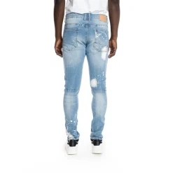 Bleached Detail Semi Basic Jeans
