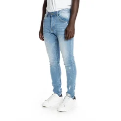Bleached Detail Semi Basic Jeans