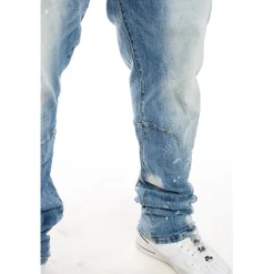 Bleached Detail Semi Basic Jeans