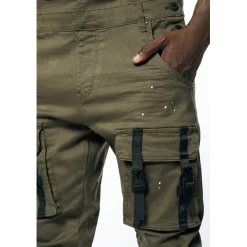 3D Pocket Utility Fashion Overalls