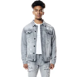 Distressed Rip & Repair Denim Jacket