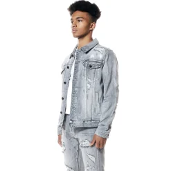Distressed Rip & Repair Denim Jacket
