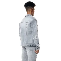 Distressed Rip & Repair Denim Jacket