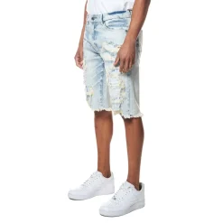Distressed Rip & Repair Denim Shorts