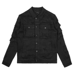 Distressed Rip & Repair Denim Jacket