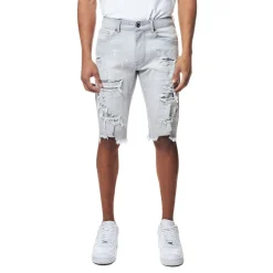 Distressed Rip & Repair Denim Shorts