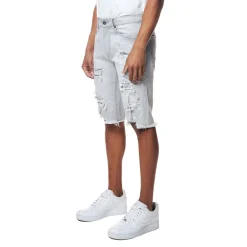 Distressed Rip & Repair Denim Shorts
