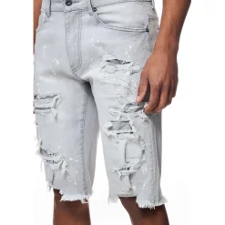 Distressed Rip & Repair Denim Shorts