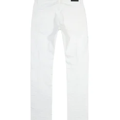 Distressed Rip & Repair Slim Tapered Denim Jeans