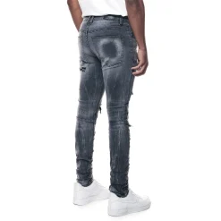 Distressed Rip & Repair Super Skinny Denim Jeans