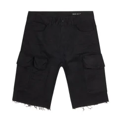 Garment Washed Twill Cargo Shorts