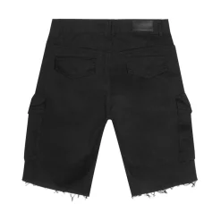Garment Washed Twill Cargo Shorts