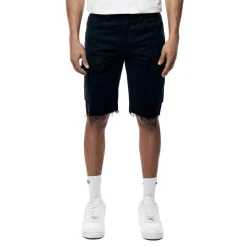 Garment Washed Twill Cargo Shorts