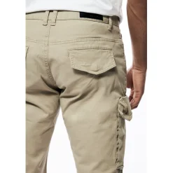 Garment Washed Twill Cargo Shorts