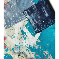 Graffiti Print Denim Shorts