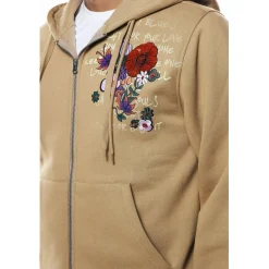 Graphic Zip Up Fleece Hoodie