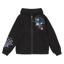 Graphic Zip Up Fleece Hoodie