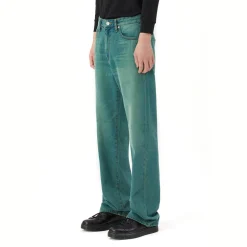 Green Tinted Denim Pants