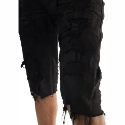 Heavy Rip & Repair Denim Shorts