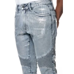 Iridescent Moto Jeans