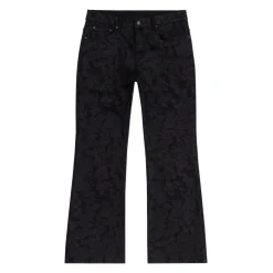 Laser Camo Printed Denim Pants