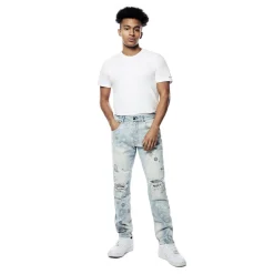 Laser Print Paisley Jeans