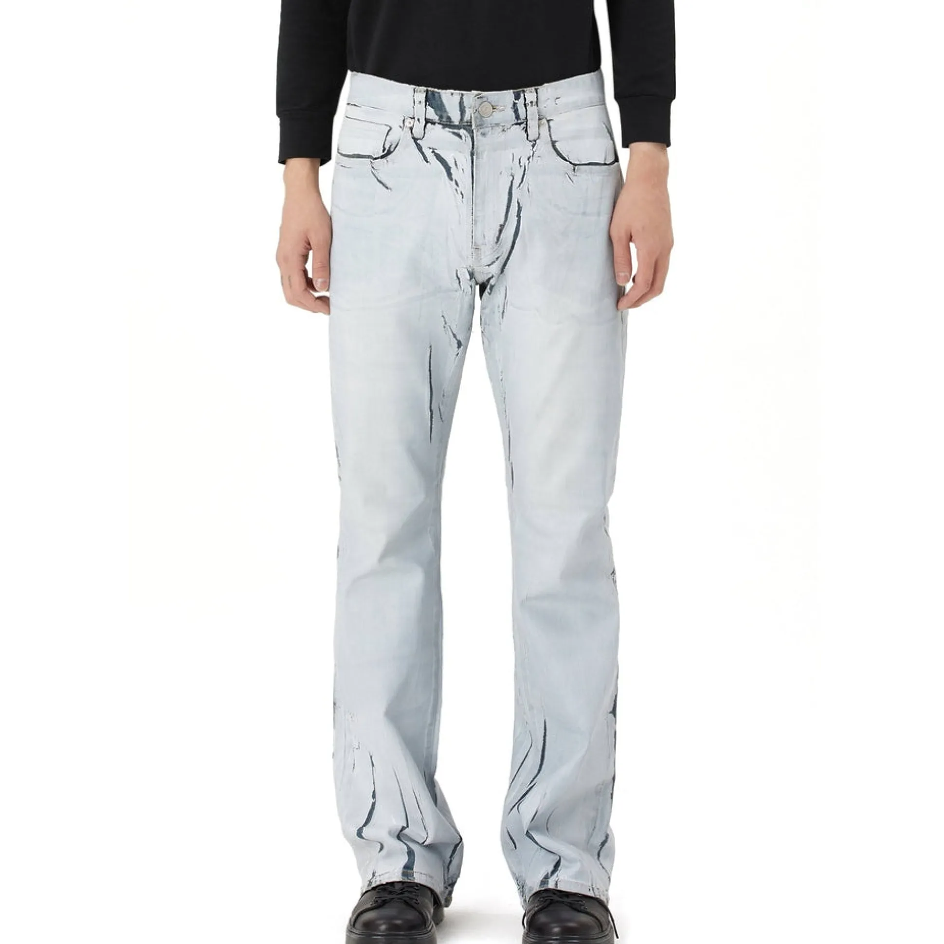 Matt Foil Denim Pants