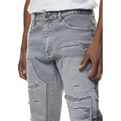 Mixed Media Double Knee Twill Pants