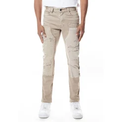 Mixed Media Double Knee Twill Pants