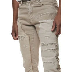 Mixed Media Double Knee Twill Pants