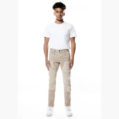 Mixed Media Double Knee Twill Pants