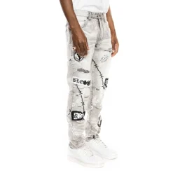 Mixed Media Fashion Jeans