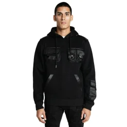 Mixed Media Utility Fleece Hoodie