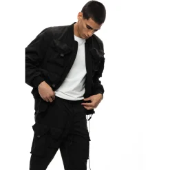 Mixed Media Utility Jacket