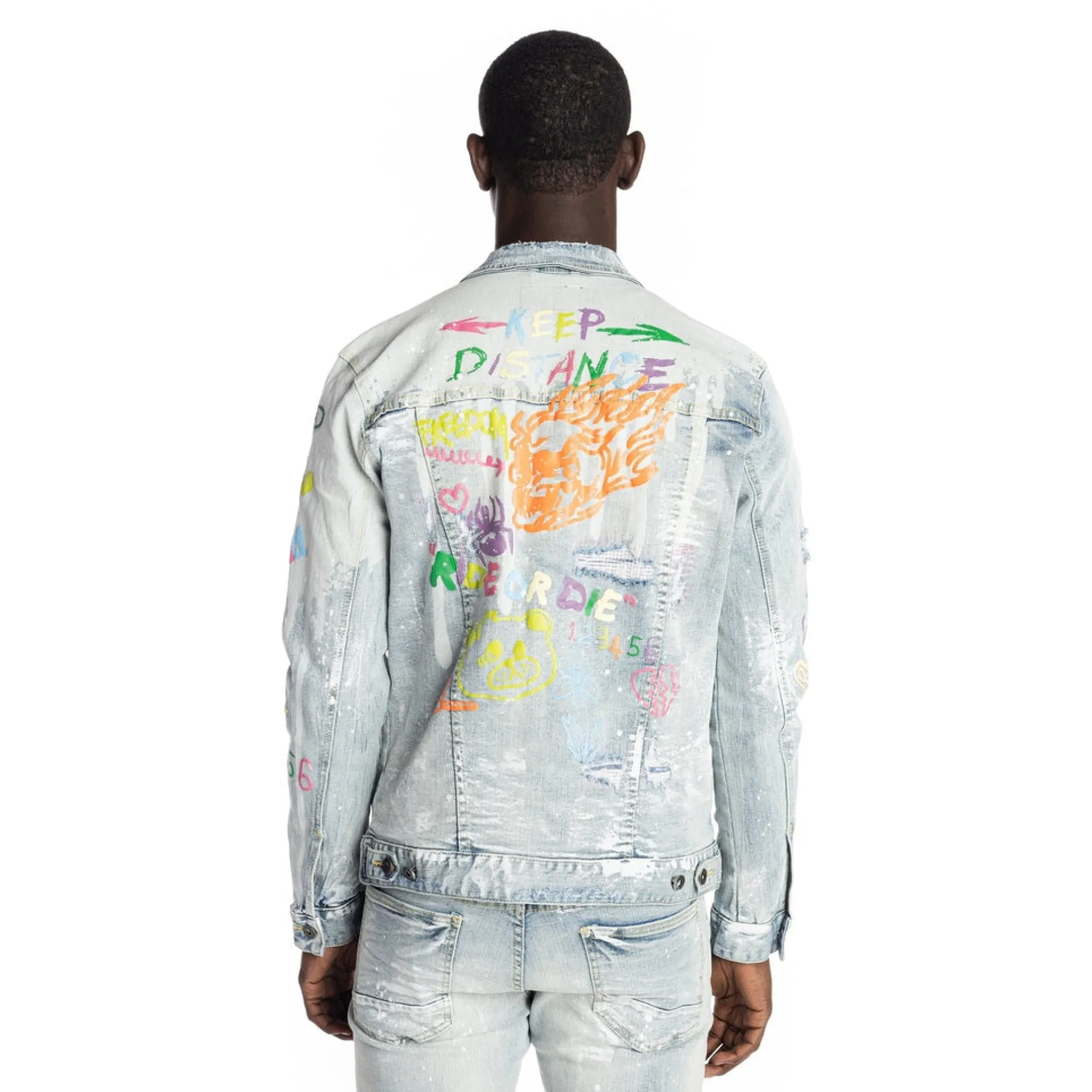 Multi Color Fashion Denim Jacket