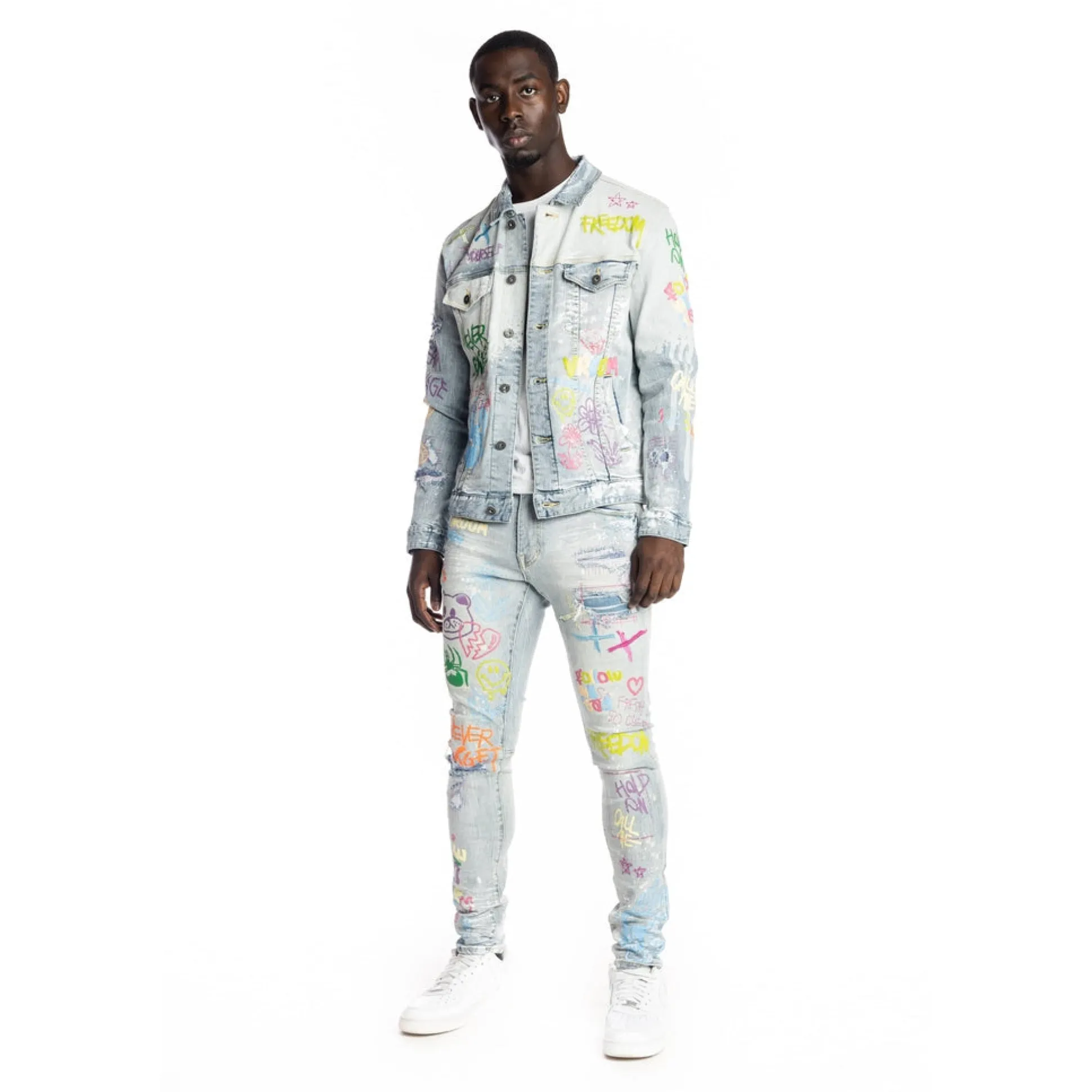 Multi Color Fashion Denim Jacket